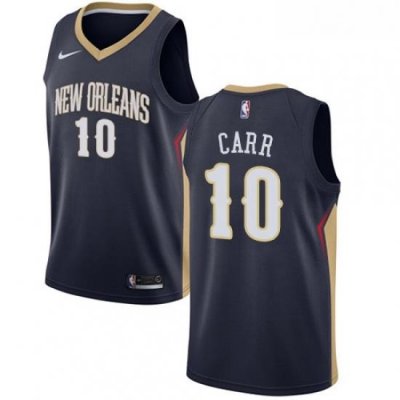 Youth Nike New Orleans Pelicans 10 Tony Carr Swingman Navy Blue NBA Jersey Icon Edition