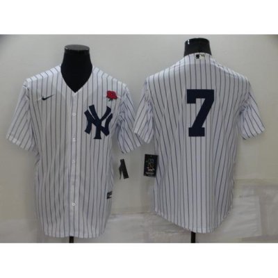 Men NeW York Yankees 7 Mickey Mantle White Cool Base Stitched Baseball Jerseys