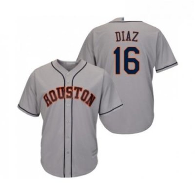 Youth Houston Astros 16 Aledmys Diaz Authentic Grey Road Cool Base Baseball Jersey