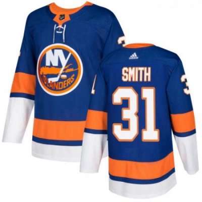 Youth Adidas New York Islanders 31 Billy Smith Premier Royal Blue Home NHL Jersey