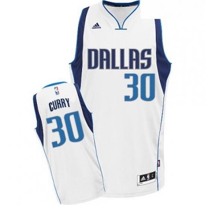 Youth Adidas Dallas Mavericks 30 Seth Curry Swingman White Home NBA Jersey