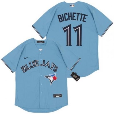 Blue Jays 11 Bo Bichette Light Blue 2020 Nike Cool Base Jersey