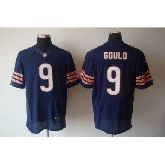 Nike Chicago Bears 9 Robbie Gould Blue Elite NFL Jersey