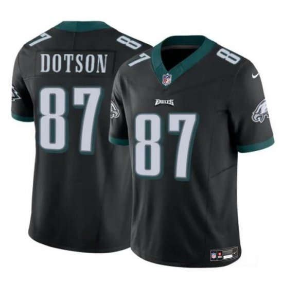 Men Philadelphia Eagles 87 Jahan Dotson Black F U S E Vapor Untouchable Limited Stitched Football Jersey