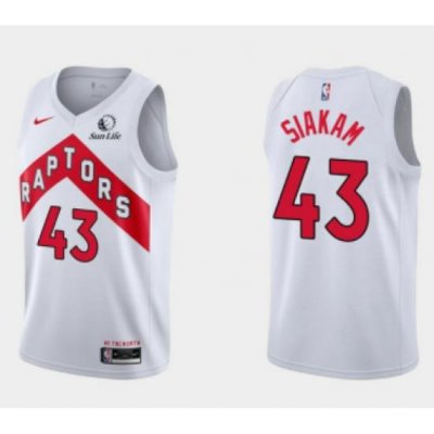 Men Toronto Raptors 43 Pascal Siakam 2020 21 White Swingman Stitched Basketball Jersey