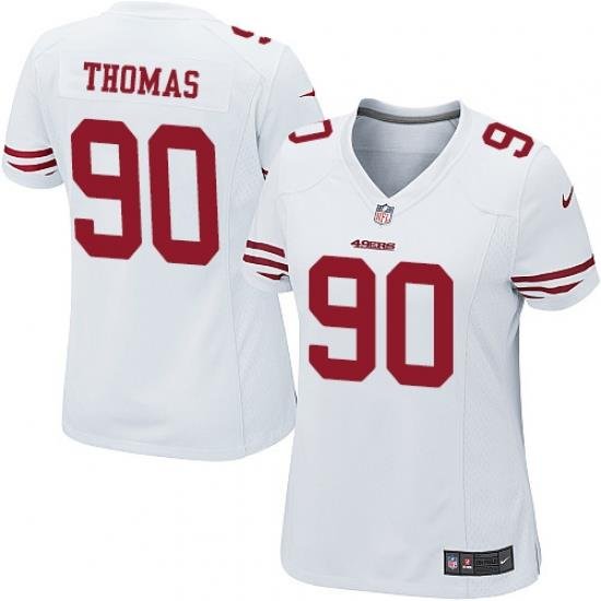 Nike 49ers #90 Solomon Thomas White Womens Stitched NFL Elite Jersey