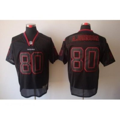 Nike Houston Texans 80 Andre Johnson Black Elite Lights Out NFL Jersey