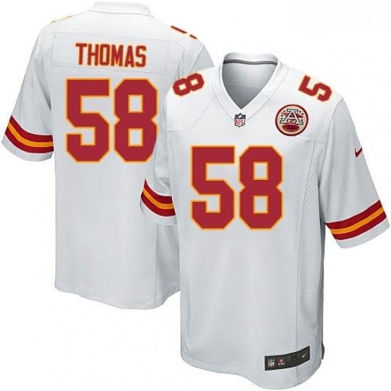 Men Nike Kansas City Chiefs 58 Derrick Thomas Game White NFL Jersey