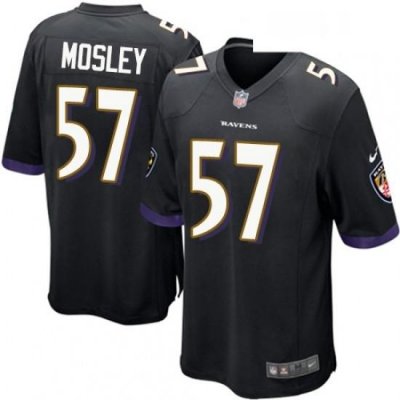 Youth Nike Baltimore Ravens 57 CJ Mosley Game Black Alternate NFL Jersey