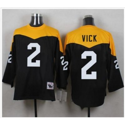 Mitchell And Ness 1967 Pittsburgh Steelers 2 Michael Vick Black Yelllow Throwback Men 27s Stitched