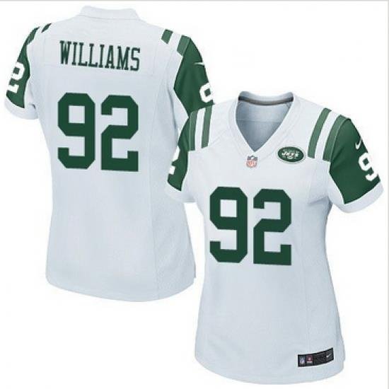 Women Nike Jets #62 Leonard Williams White Stitched NFL Game Jersey