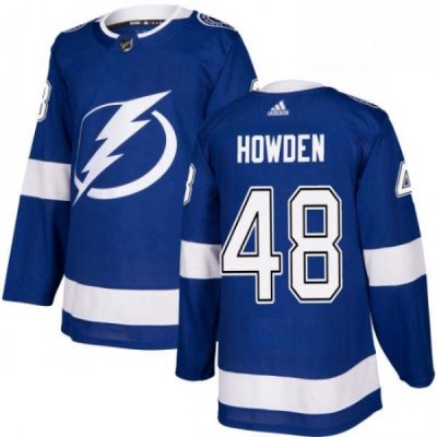 Mens Adidas Tampa Bay Lightning 48 Brett Howden Premier Royal Blue Home NHL Jersey