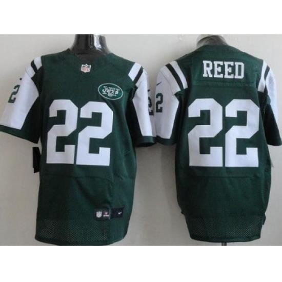 Nike New York Jets 22 Ed Reed Green Elite NFL Jersey