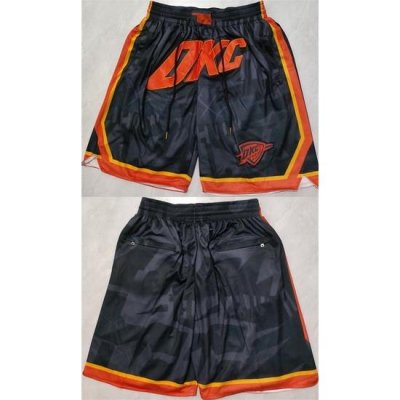 Men Oklahoma City Thunder Black City Edition Shorts