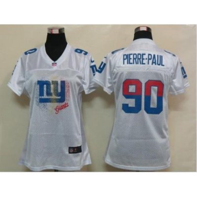 NEW Womens NeW York Giants 90 Pierre-Paul White Jerseys