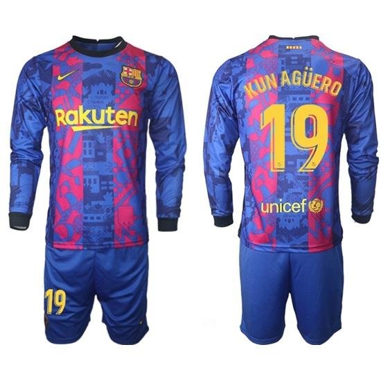 Men Barcelona Long Sleeve Soccer Jerseys 505