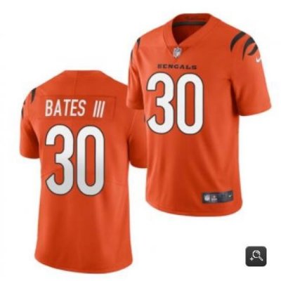 Men Cincinnati Bengals #30 Jessie Bates III 2021 Orange Vapor Untouchable Limited Stitched NFL Jersey