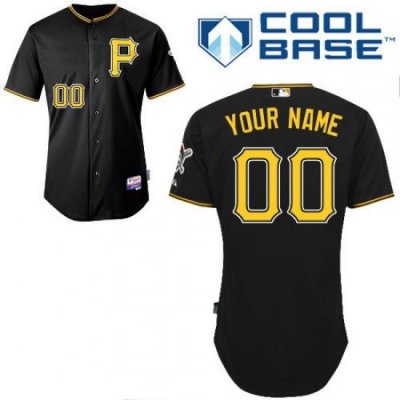 Men Women Youth All Size Pittsburgh Pirates Black Customized Cool Base Jersey 3