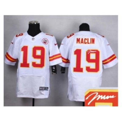 Nike Kansas City Chiefs 19 Jeremy Maclin white Elite Signature NFL Jersey