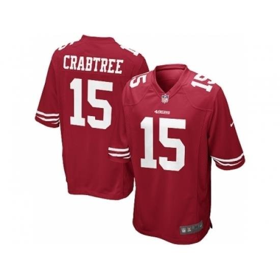 Nike San Francisco 49ers 15 Michael Crabtree red Game NFL Jersey