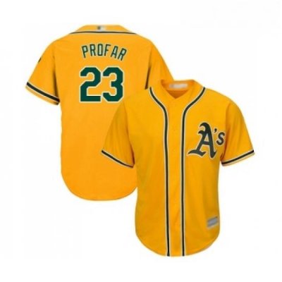 Youth Oakland Athletics 23 Jurickson Profar Replica Gold Alternate 2 Cool Base Baseball Jersey