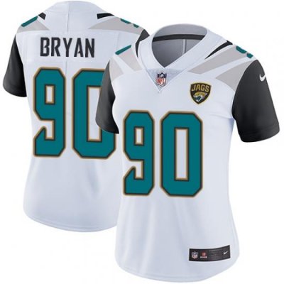 Nike Jaguars #90 Taven Bryan White Womens Stitched NFL Vapor Untouchable Limited Jersey