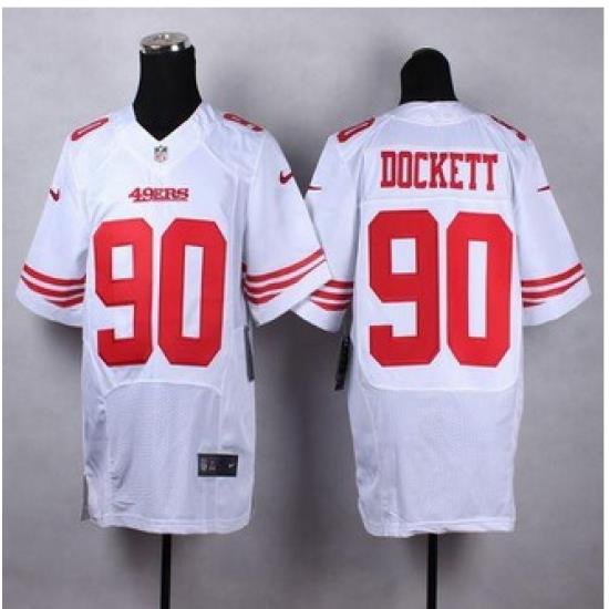 NeW San Francisco 49ers #90 Darnell Dockett White Men Stitched NFL Elite Jersey