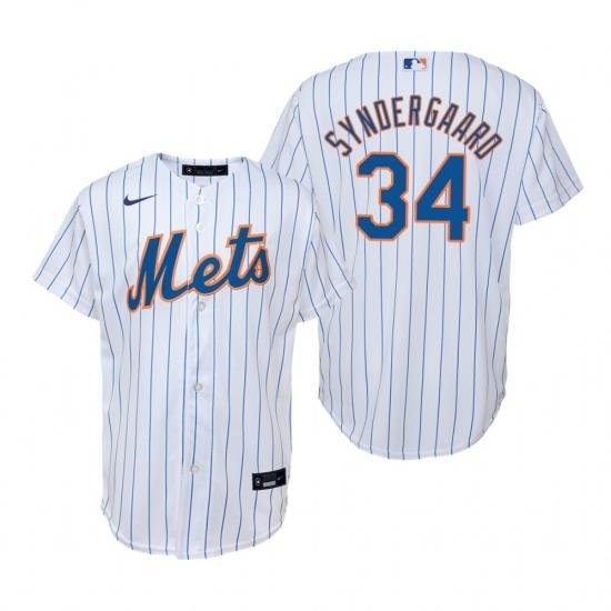 Mens Nike NeW York Mets 34 Noah Syndergaard White Home Stitched Baseball Jerse