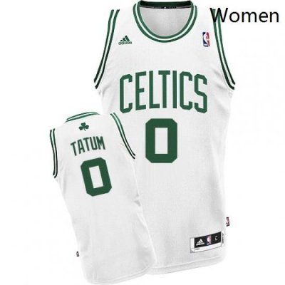 Womens Adidas Boston Celtics 0 Jayson Tatum Swingman White Home NBA Jersey