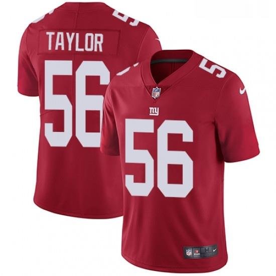 Mens Nike New York Giants 56 Lawrence Taylor Red Alternate Vapor Untouchable Limited Player NFL Jersey