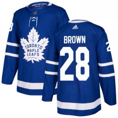 Youth Adidas Toronto Maple Leafs 28 Connor Brown Authentic Royal Blue Home NHL Jersey