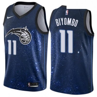 Youth Nike Orlando Magic 11 Bismack Biyombo Swingman Blue NBA Jersey City Edition