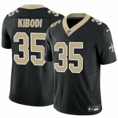 Men New Orleans Saints 35 Jacob Kibodi Black F U S E Vapor Limited Stitched Football Jersey