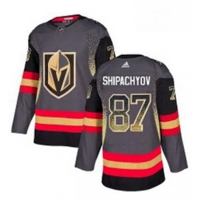 Mens Adidas Vegas Golden Knights 87 Vadim Shipachyov Authentic Black Drift Fashion NHL Jersey