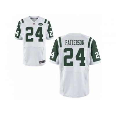 Nike New York Jets 24 Dimitri Patterson White Elite NFL Jersey