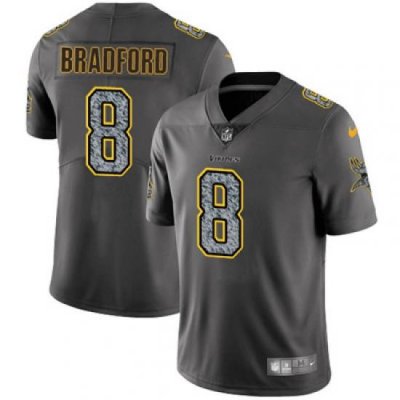 Nike Vikings #8 Sam Bradford Gray Static Mens NFL Vapor Untouchable Game Jersey