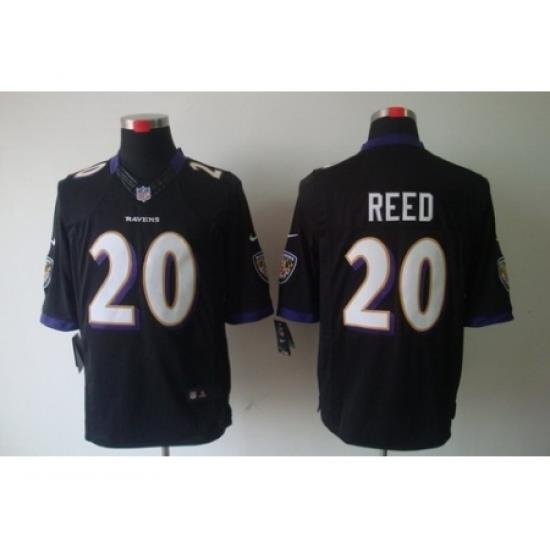 Nike Baltimore Ravens 20 Ed Reed Black Limited NFL Jersey