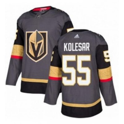 Mens Adidas Vegas Golden Knights 55 Keegan Kolesar Authentic Gray Home NHL Jersey