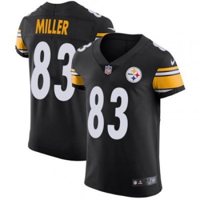 Men Nike Steelers #83 Heath Miller Black Team Color Stitched NFL Vapor Untouchable Elite Jersey