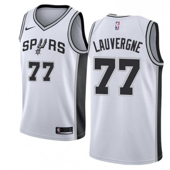 Womens Nike San Antonio Spurs 77 Joffrey Lauvergne Authentic White Home NBA Jersey Association Edition