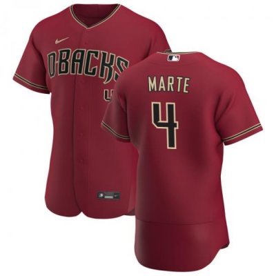 Men Arizona Diamondbacks 4 Ketel Marte Men Nike Crimson Flex Base Alternate Team MLB Jersey