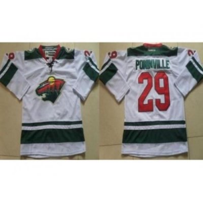 Minnesota Wild #29 Jason Pominville White Stitched NHL Jersey