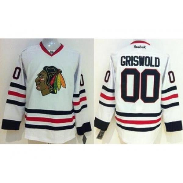 Chicago Blackhawks #00 Clark Griswold White Stitched NHL Jersey