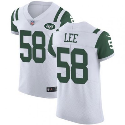 Nike Jets #58 Darron Lee White Mens Stitched NFL Vapor Untouchable Elite Jersey