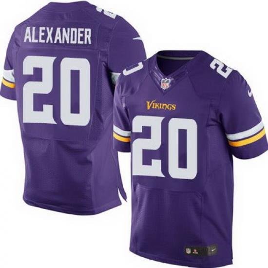 Nike Vikings #20 Mackensie Alexander Purple Team Color Mens Stitched NFL Elite Jersey