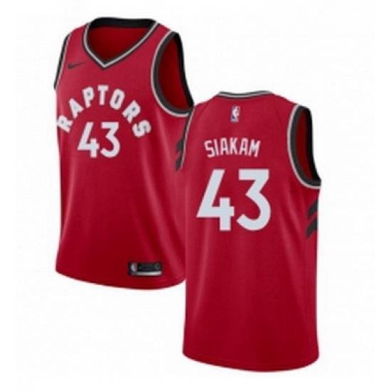 Youth Nike Toronto Raptors 43 Pascal Siakam Swingman Red Road NBA Jersey Icon Edition