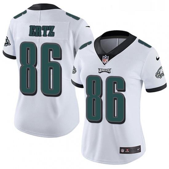 Womens Nike Philadelphia Eagles 86 Zach Ertz White Vapor Untouchable Limited Player NFL Jersey