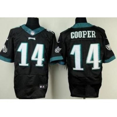 Nike Philadelphia Eagles 14 Riley Cooper Black Elite NFL Jersey