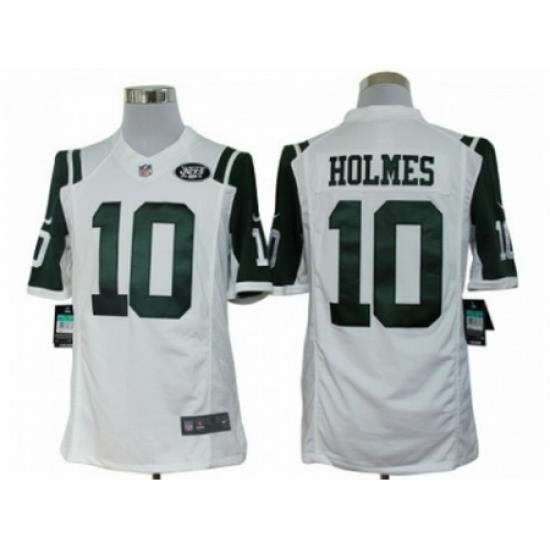 Nike New York Jets 10 Santonio Holmes White Limited NFL Jersey