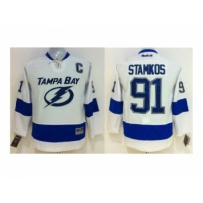 Youth NHL Jerseys Tampa Bay Lightning #91 Stamkos white[2014 new stadium][patch C]